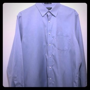Men’s blue button up dress shirt